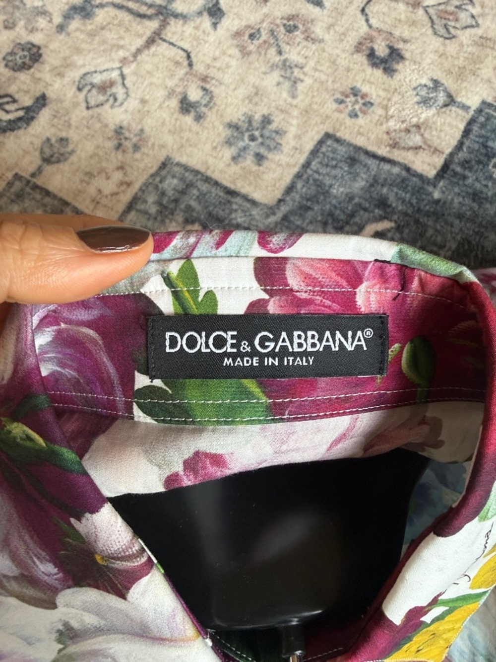 Dolce & Gabana ✨ Matching Set ✨ Nocturnal floral print top and skirt LIKE NEW - Picture 16 of 17